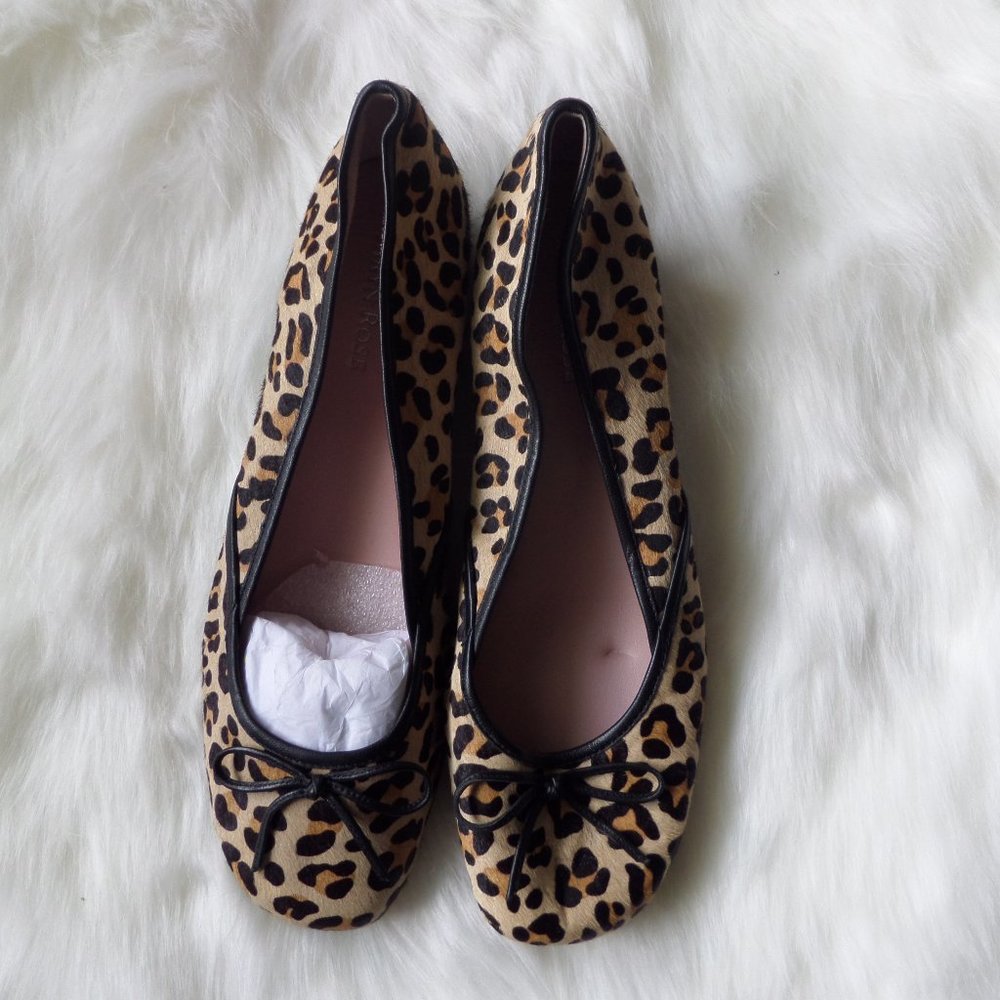 Taryn Rose Karumba Leopard-Print Calf Hair Flats